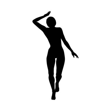 Çıplak seksi kız siluet