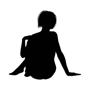 Çıplak seksi kız siluet
