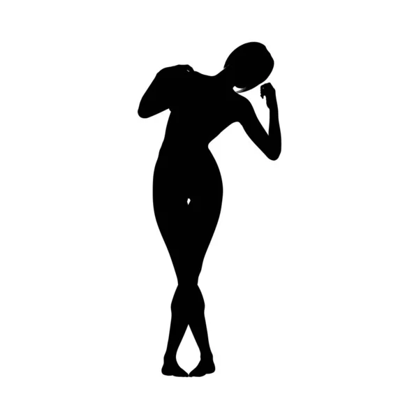 Silhouette de filles sexy nues — Image vectorielle