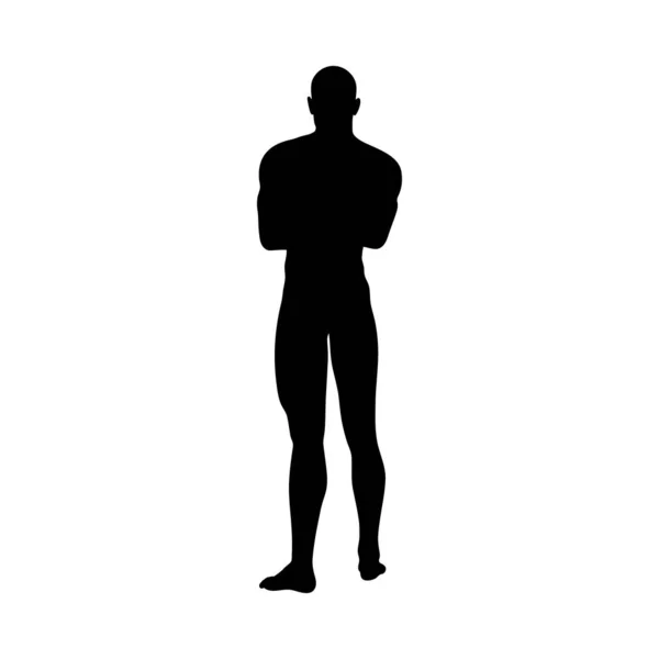 Silhouette de pose debout homme — Image vectorielle