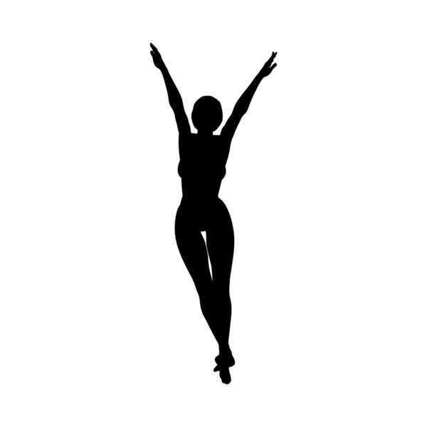 Naakte sexy meisjes silhouet — Stockvector