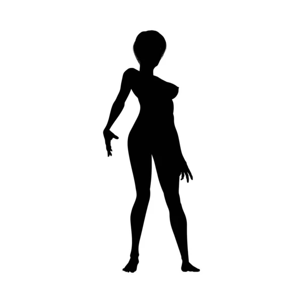 Nudo sexy ragazze silhouette — Vettoriale Stock