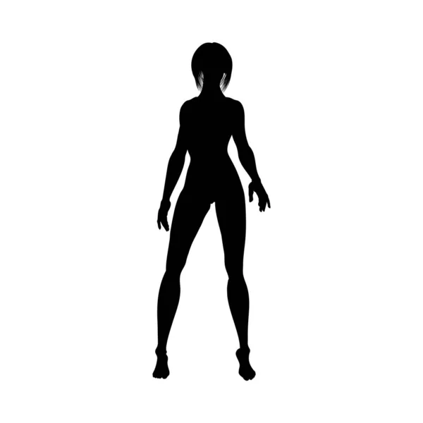 Nudo sexy ragazze silhouette — Vettoriale Stock