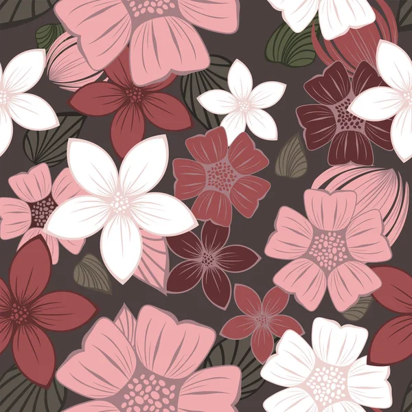 Naadloos bloemenpatroon — Stockvector