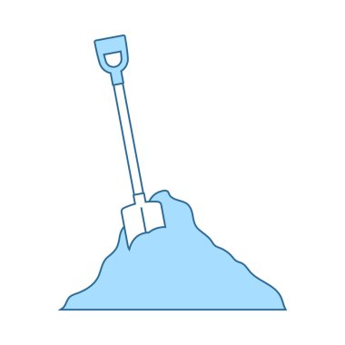 İnşaat Küreği ve kum simgesi