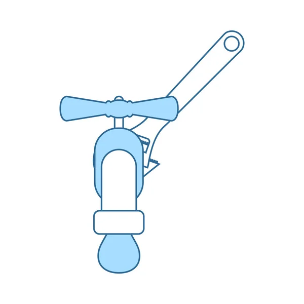 Icon Of Wrench And Faucet — Stock Vector