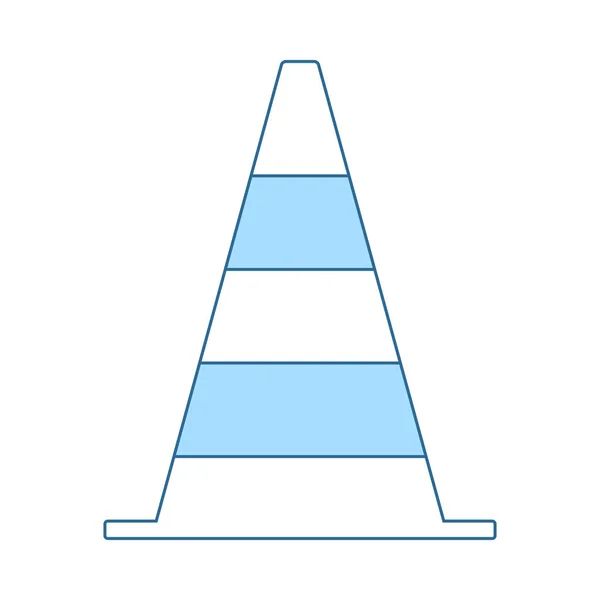 Pictogram voor verkeer cone — Stockvector