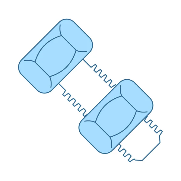 Icône de boulon et écrou — Image vectorielle
