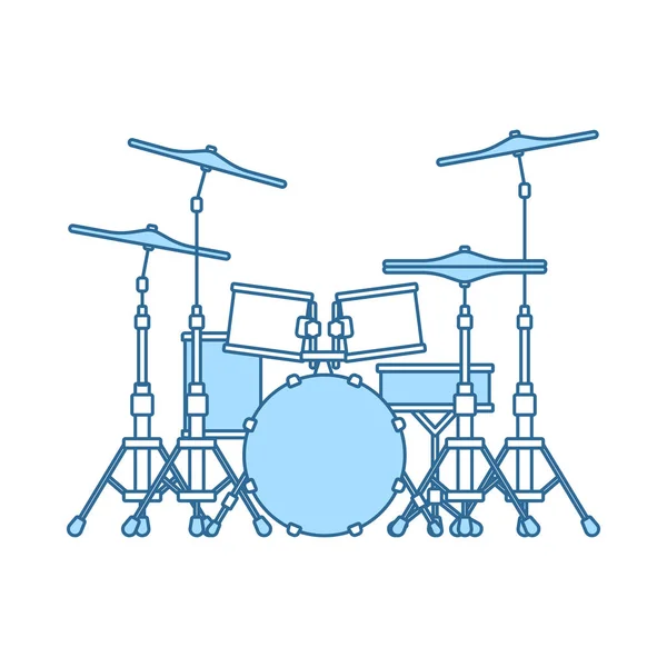 Schlagzeug-Ikone — Stockvektor