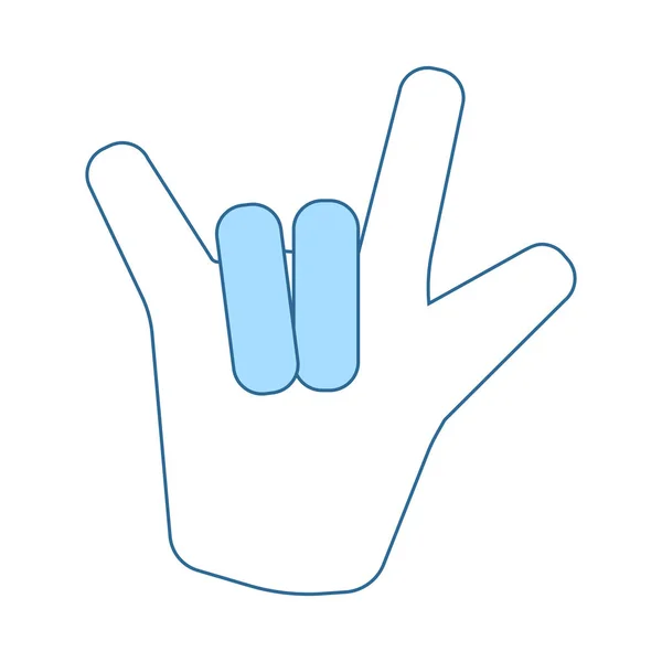Rock icono de mano — Vector de stock