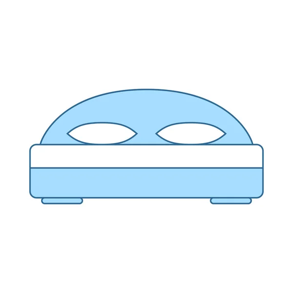 Hotel bed pictogram — Stockvector