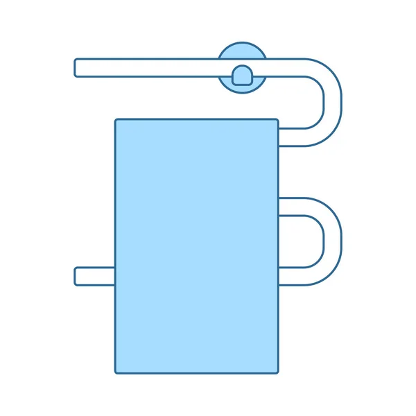 Ícone de trilho de toalha aquecida — Vetor de Stock