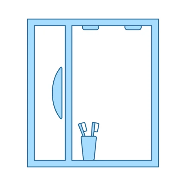 Badezimmerspiegel-Symbol — Stockvektor