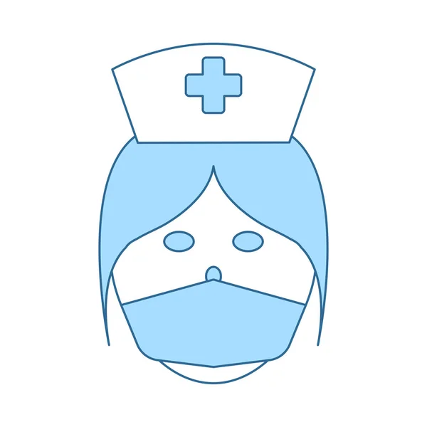 Pielęgniarka głowa ikona — Wektor stockowy