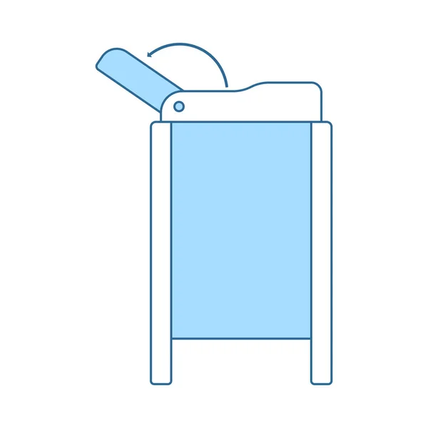 Icône de table d'emmaillotement bébé — Image vectorielle