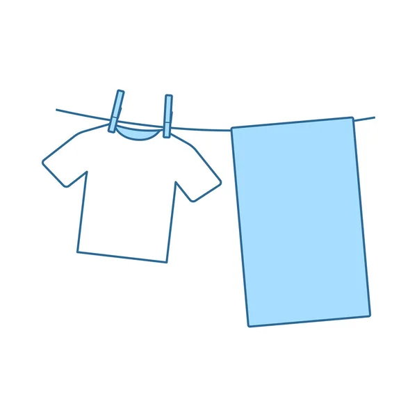 Torkning linne ikonen — Stock vektor