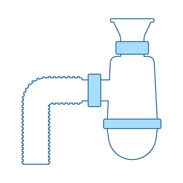 Bathroom Siphon Icon — Stock Vector