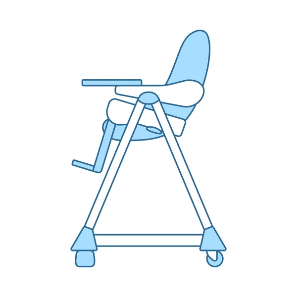 Bebé icono de silla alta — Vector de stock