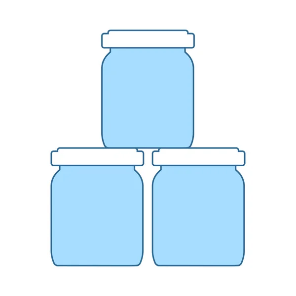 Baby Glass Jars Icon — Stock Vector