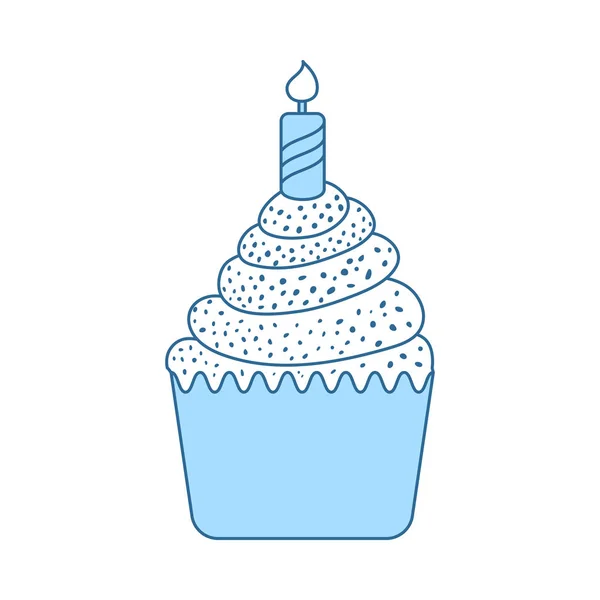 First Birthday Cake Icon — Stock Vector