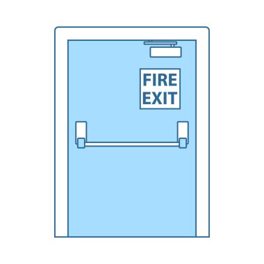 Fire Exit Door Icon clipart