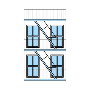 Acil yangın merdiveni simgesi