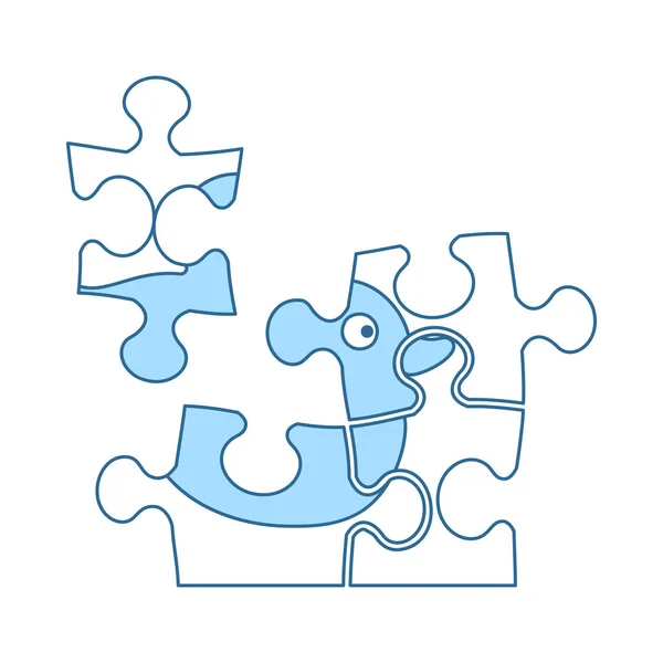 Dětské puzzle ikona — Stockový vektor
