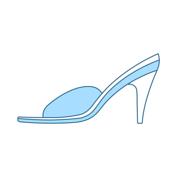 Kadın ponpon ayakkabı simgesi — Stok Vektör