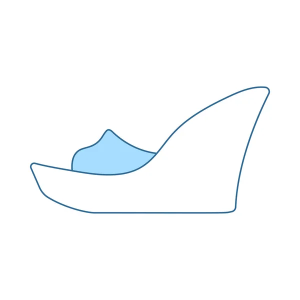 Platformy boty ikona — Stockový vektor