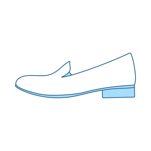 Mujer tacón bajo zapato icono — Vector de stock