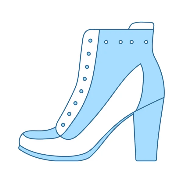 Ankle boot ikonen — Stock vektor