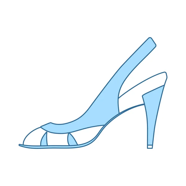 Woman Heeled Sandal Icon — Stock Vector