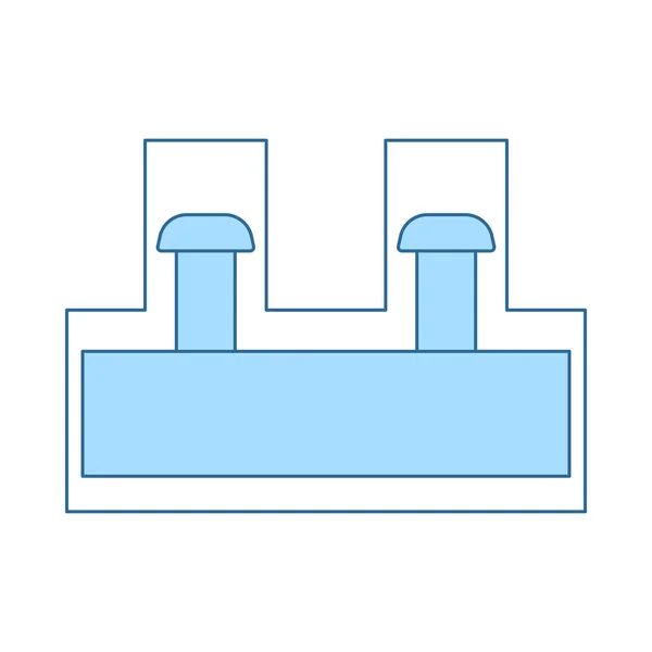Elektrik bağlantısı terminal simgesi — Stok Vektör