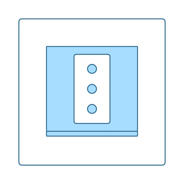 Italië stopcontact pictogram — Stockvector