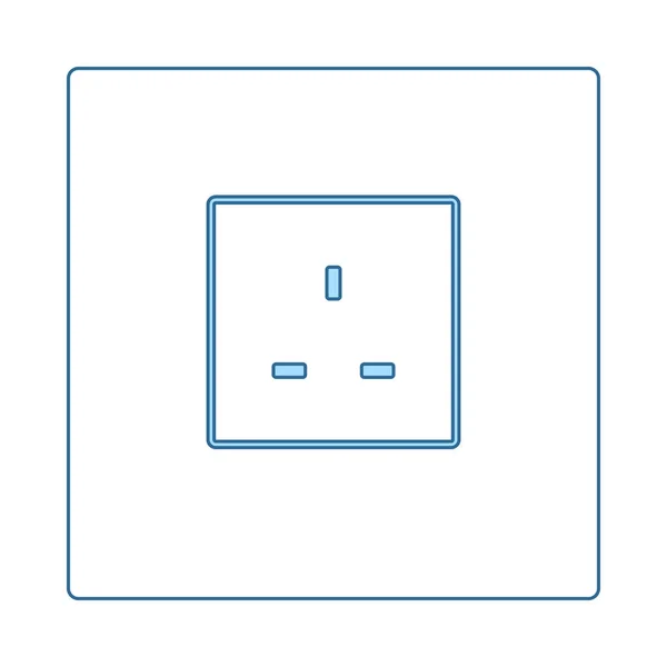 Gran Britain icono de toma de corriente eléctrica — Archivo Imágenes Vectoriales