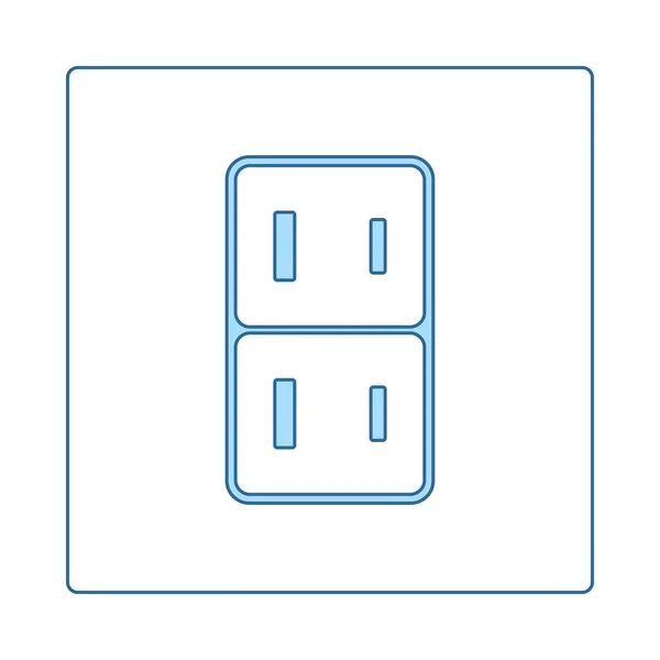 Japon icône de prise électrique — Image vectorielle