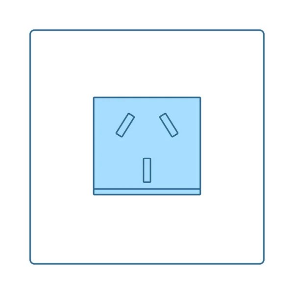 중국 전기 소켓 아이콘 — 스톡 벡터