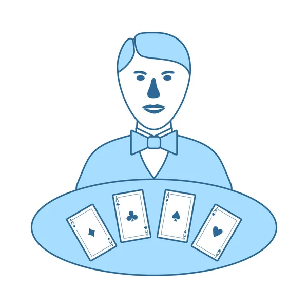 Casino Dealer Ikone — Stockvektor