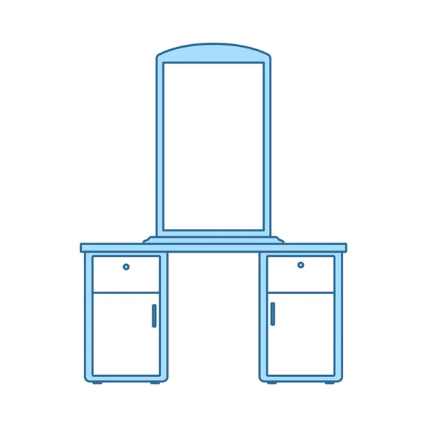 Commode avec icône miroir — Image vectorielle