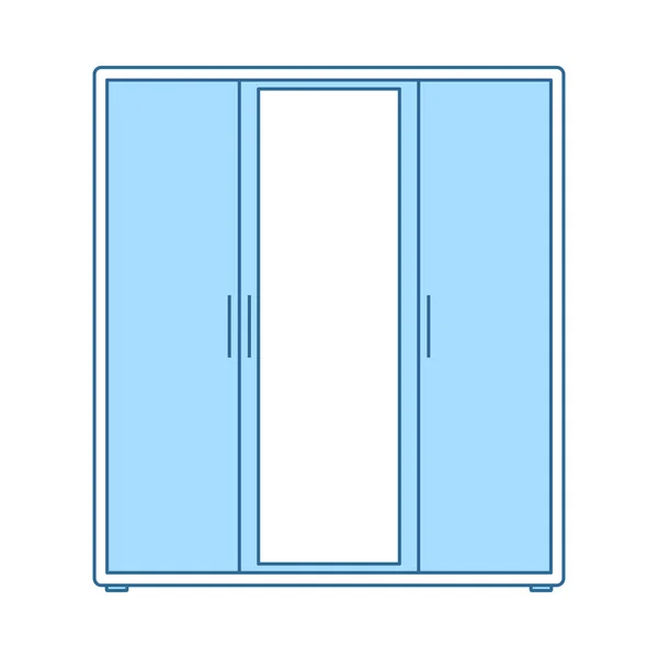 Armoire avec icône miroir — Image vectorielle