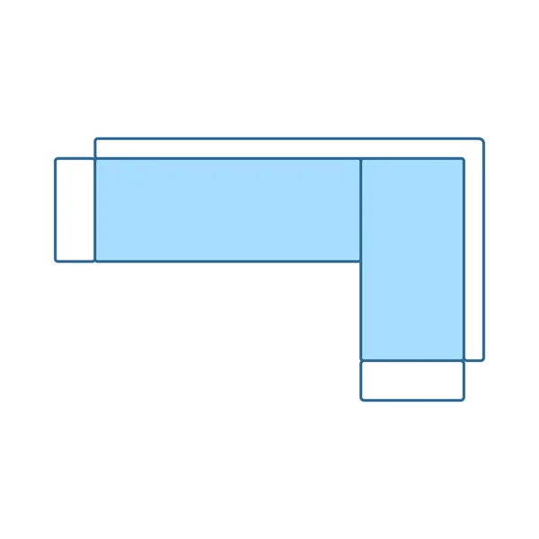 Esquina icono del sofá — Archivo Imágenes Vectoriales