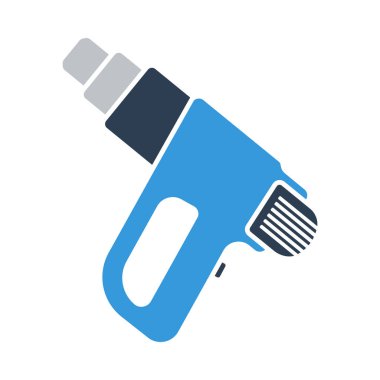 Elektrik Endüstrisi Kurutma Simgesi. Düz Renk Tasarımı. Vektör İllüstrasyonu.