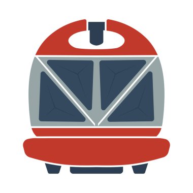 Mutfak Sandviçi Yapıcı Simgesi. Düz Renk Tasarımı. Vektör İllüstrasyonu.