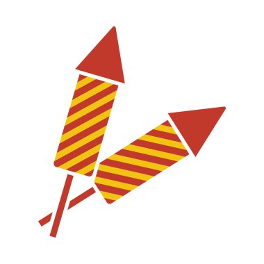 Parti Petard Simgesi. Düz Renk Tasarımı. Vektör İllüstrasyonu.