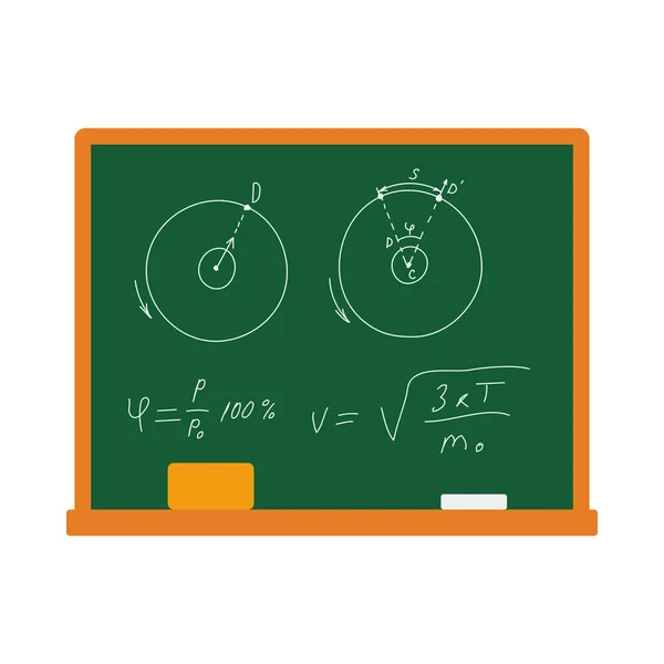 Icon Classroom Blackboard Colors Engelsk Flatfarget Design Vektorbelysning – stockvektor