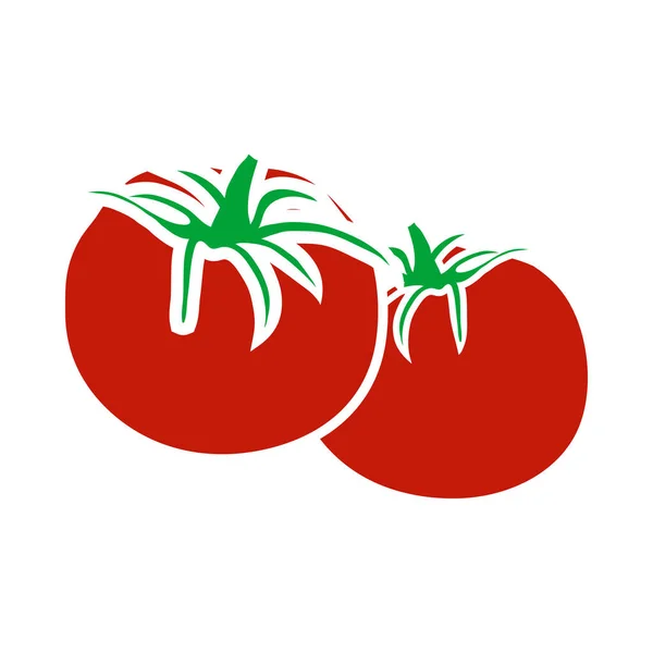 Tomatoes Icon Flat Color Design Vector Illustration — Stock Vector