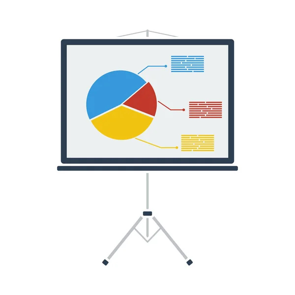 Sunum Simgesi Durağı Düz Renk Tasarımı Vektör Llüstrasyonu — Stok Vektör