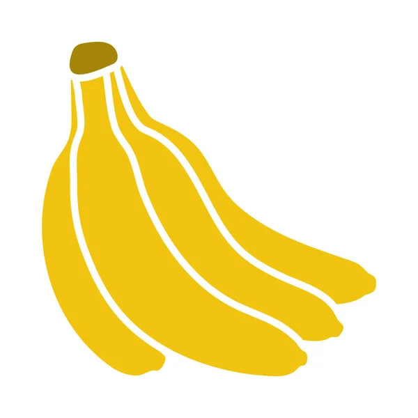 Bananicon Flatfarget Design Vektorbelysning – stockvektor