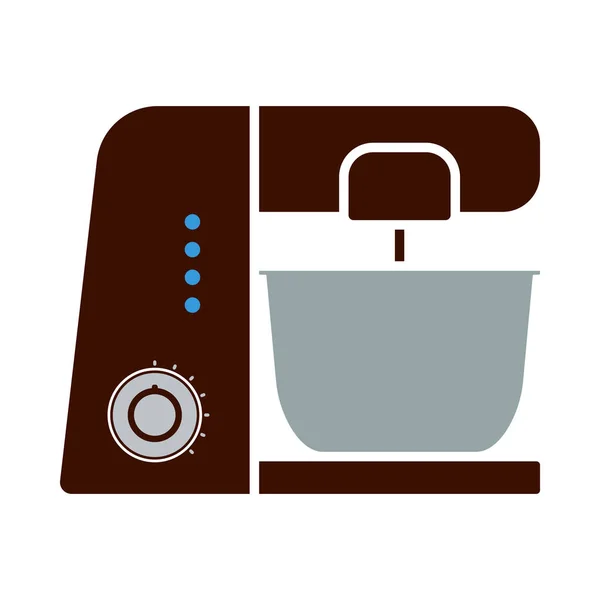 Kitchen Food Processor Icon Flat Color Design Vector Illustration — Stock Vector