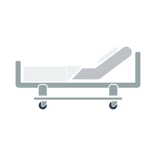 Значок Лікарняного Ліжка Плоский Дизайн Кольорів Векторні Ілюстрації — стоковий вектор